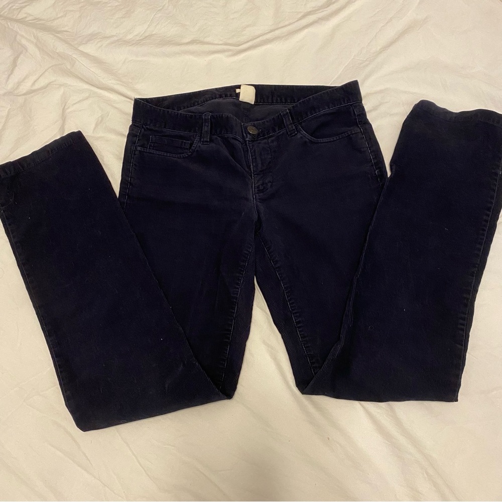 J. Crew Women's Straight Leg Corduroy in Deep Blue